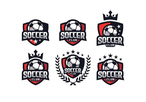 Premium Vector Football Soccer Logo Template Design Set Collection
