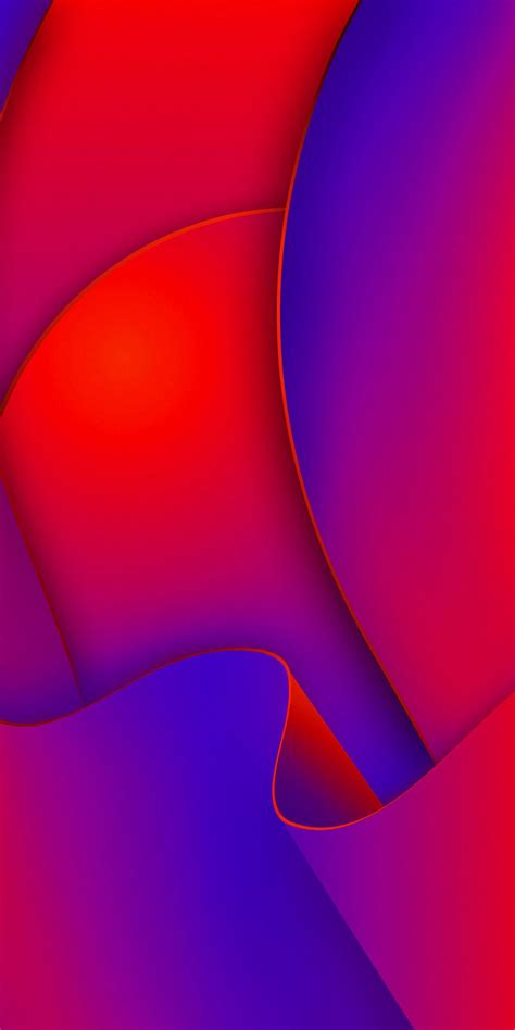 Download Red Shape Wavy Lines Pink Red 1080x2160 Wallpaper Honor 7x