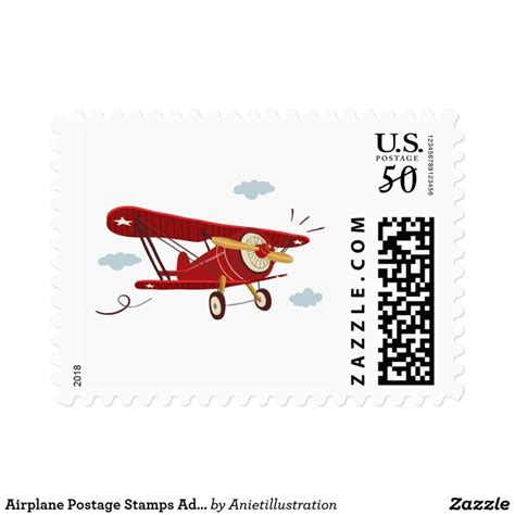 Airplane Postage Stamps Adventure Plane Vintage A Wonderful Addition