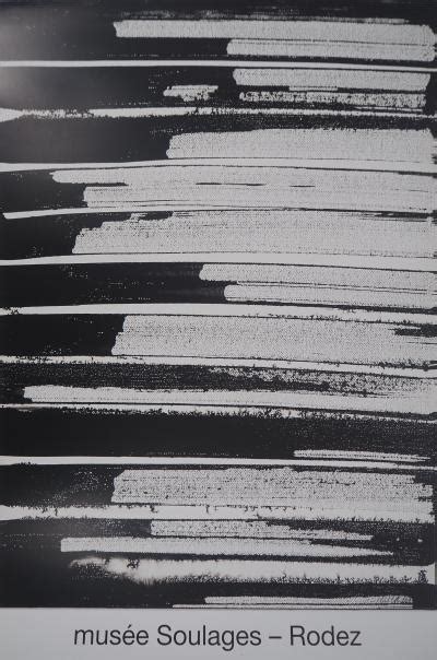 Pierre SOULAGES d après Encre 1995 Affiche originale Musée