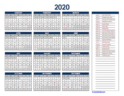malaysia yearly excel calendar  printable templates