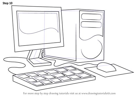 How to draw and color desktop computer coloring pages for toddlers | mirza colors kidscomputer accessories coloring pages for kids. Learn How to Draw a Computer (Computers) Step by Step ...