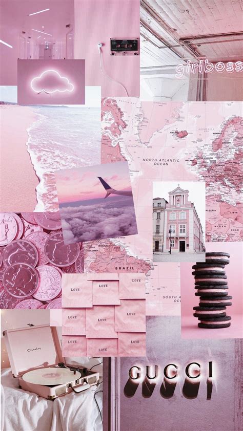 Pink Aesthetic Collage Wallpapers Wallpaper Cave