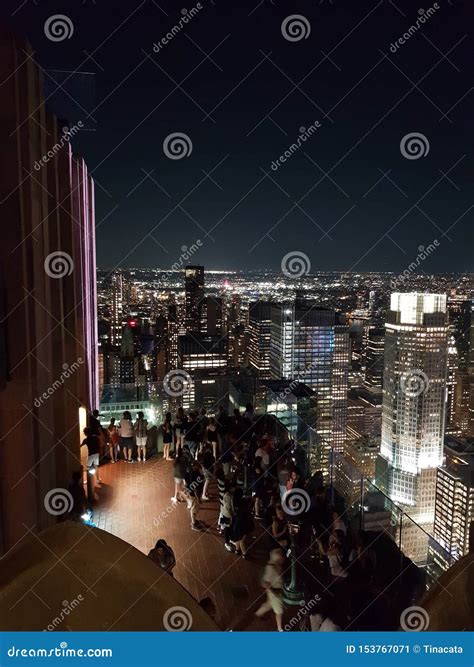Rockefeller Center At Night Editorial Photo Image Of Rockefeller