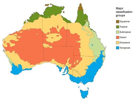 Map 1 The Key Climate Groups Australia Backpacking Climates