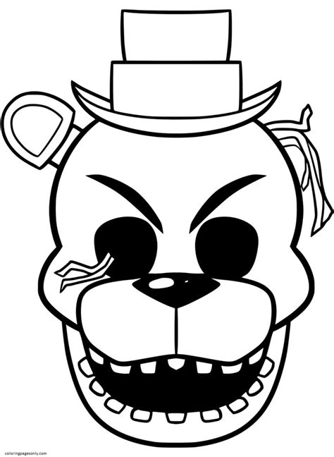 Golden Freddy Fnaf Coloring Page Free Printable Coloring Pages