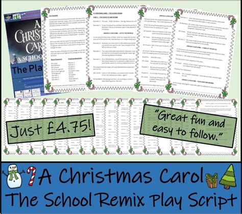 Free Preview A Christmas Carol A School Remix Play Script