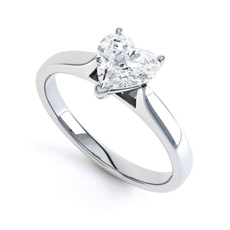 Angel Heart Shaped Solitaire Engagement Ring