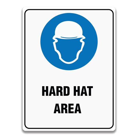 Hard Hat Signage Hard Hat Area Safety Sign And Label