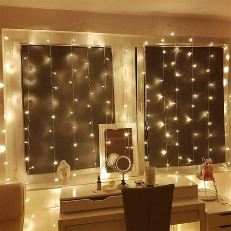 Led Twinkle Star Window Curtain String Light Wedding Party Home Garden