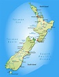 Large detailed map of New Zealand with cities | New Zealand | Oceania ...