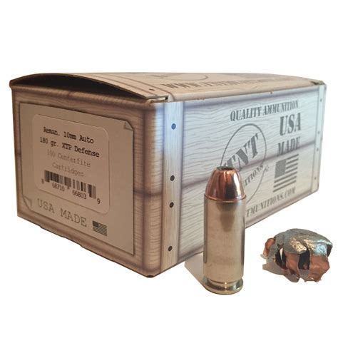 Tnt Munitions Reman 10mm Auto 180 Gr Xtp Defense Ammunition