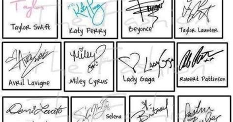 Celebrity Signatures Just Legit Pinterest