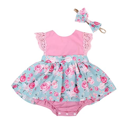 Emmababy Baby Girl Lace Romper Sleeveless Cute Summer Clothes Party