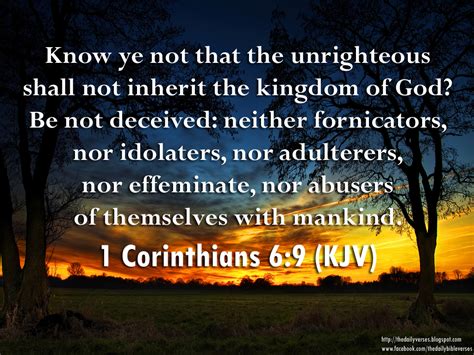 Daily Bible Verses 1 Corinthians 69