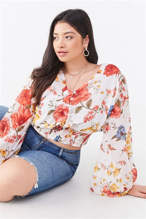 Plus Size Floral Chiffon Top Forever 21 In 2020 Fashion Chiffon