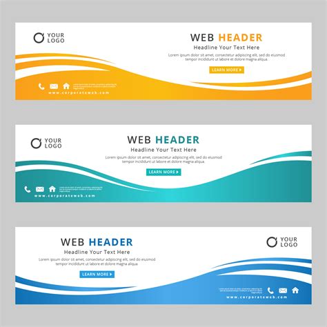 Abstract Corporate Web Header 213445 Vector Art At Vecteezy