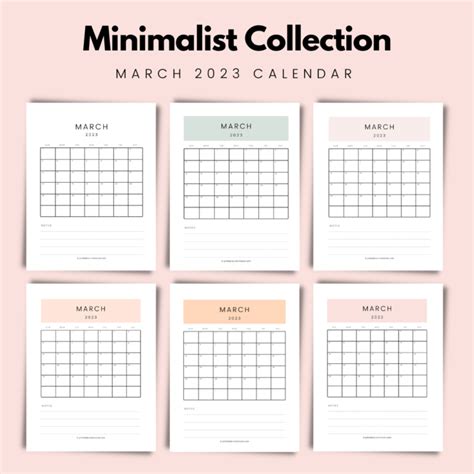 Free March Calendar Printable 24 Cute Designs For 2023