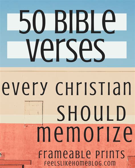 50 Bible Verses Every Christian Should Memorize 52 Frameable Prints