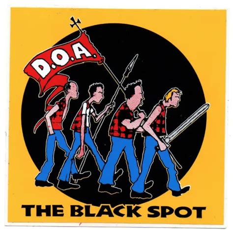 Vintage Orig Doa The Black Spot Sticker Punk Hardcore Thrash Bd Doa