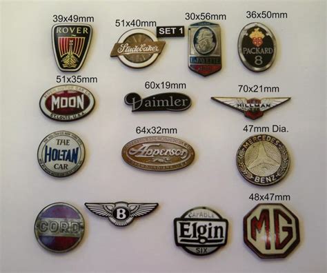 Car Badges Classic Car Badge14 X Laser Wood Cuts In A Pack Set 1 Etsy