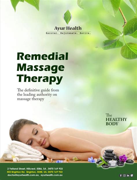 10 Benefits Of Remedial Massage In Adelaide Ayur Health Blog