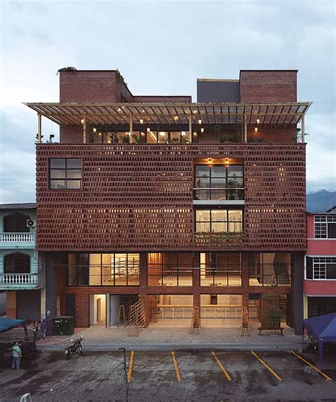 Natura Futura Designs Mixed Use Building In Ecuador With Permeable Bricks