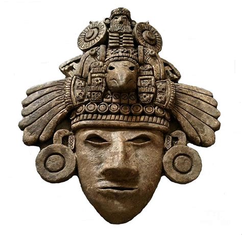 Aztec Maya Artifact Warrior Mask Sculpture Statue By Neo Mfgcom In