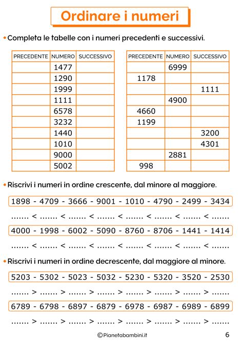 I Numeri Oltre Il 1000 Schede Didattiche Per Classe Terza