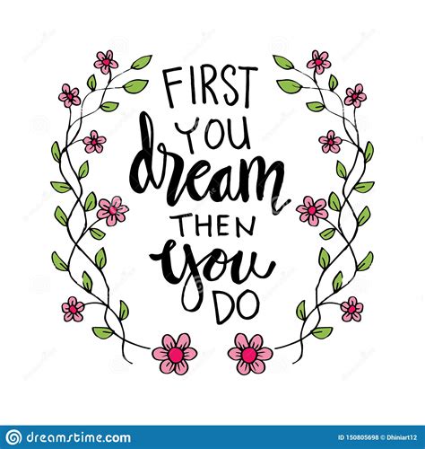 First You Dream Then You Do Stock Vector Illustration Of Lifestyle