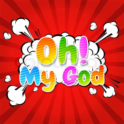 oh my god comic speech bubble stock vector colourbox