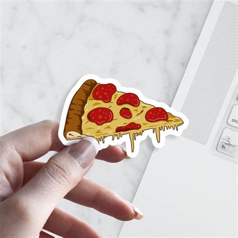 Pepperoni Pizza Slice Waterproof Vinyl Sticker Vinyle