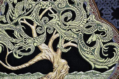 Celtic Tree Of Life 25 X 35 Jacquard Heirloom Tapestry