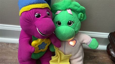 Bedtime Singing Light Up Barney And Baby Bop Plushies Youtube