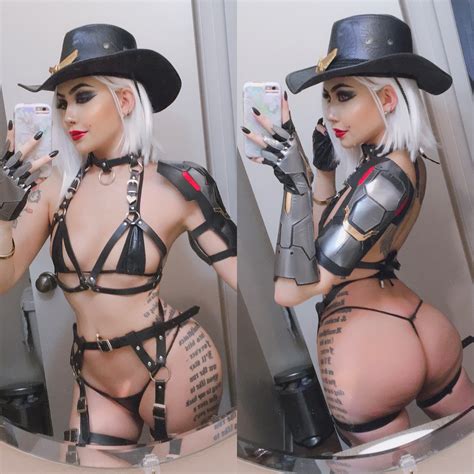 Ashe Lewd Cosplay From Overwatch By Felicia Vox Porn Pic Free