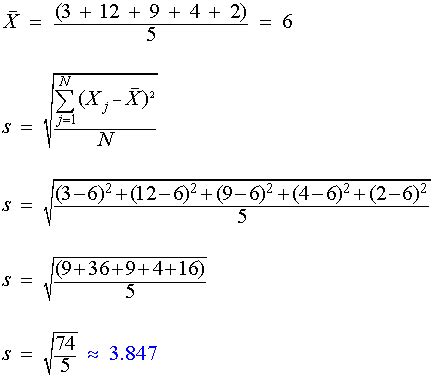 A standard deviation value would tell you how much the data set deviates from the mean of the data set. Standard Deviation - calculate, formula, sample