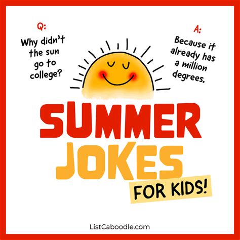 79 Summer Jokes For Kids For Sunshine And Smiles