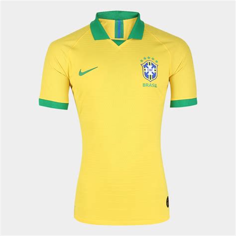 Camisa Seleção Brasil I 1920 Sn° Jogador Nike Masculina Amarelo Em