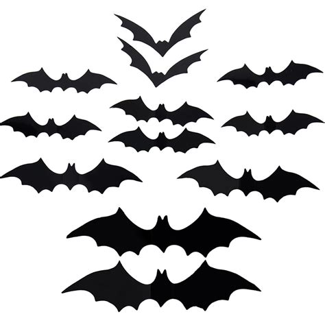 Party Favors Bat Halloween Door Decor 96 Pack 3d Bats Window Decals