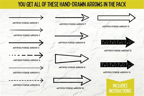 Hand Drawn Arrow Brushes Download Free Handwritten Arrow Brushes For