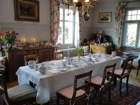 To avoid hiding a utensil under the rim of a plate or bowl, lay it approximately one (1) inch away from the plate's side. Easter Breakfast Table Setting Tablescape