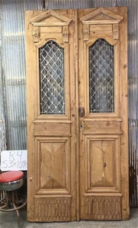Antique French Double Doors Iron Wood Doors Tall Pair Etsy