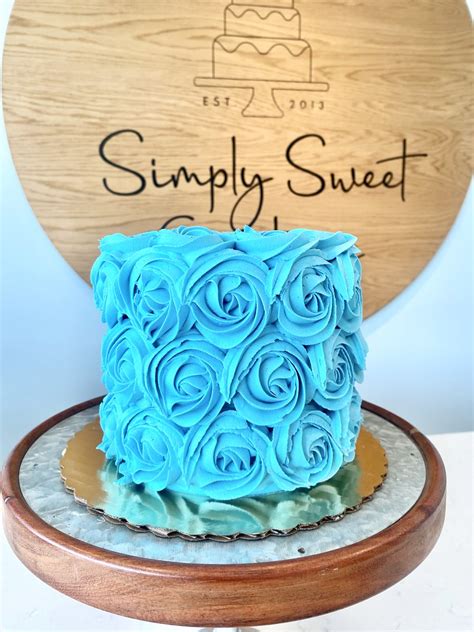blue rosettes cake simply sweet creations flickr