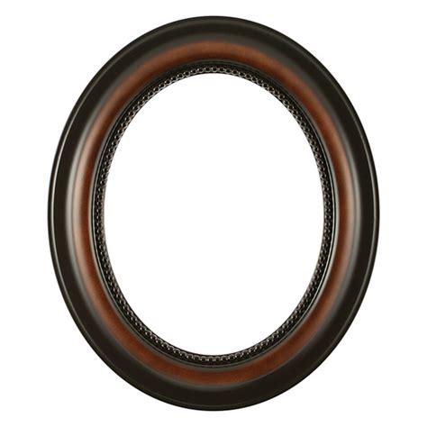 Oval Frame In Walnut Finish Vintage Wooden Picture Frames Gallery Quality