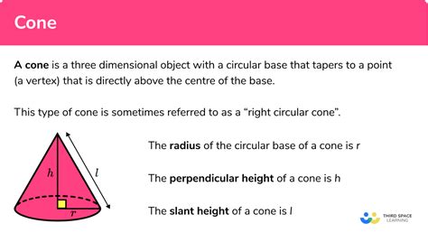 Cone Gcse Maths Steps Examples And Worksheet