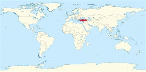 Kaart Turkije Wereld Vogels