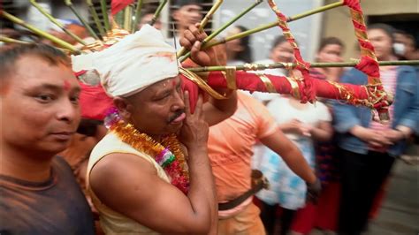 Nepal Tongue Piercing Festival Youtube