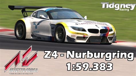 Assetto Corsa Nurburgring Hotlap Z4 GT3 1 59 383 YouTube