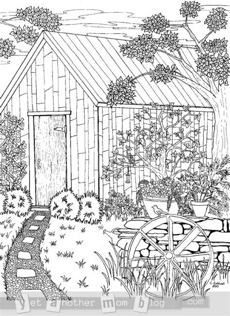 Learn about countries for kids with around the world country coloring pages! Coloring Page for Grown Ups: Garden Scene —Yet Another Mom ...