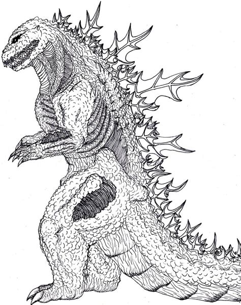 Godzilla Drawings Printable Shin Godzilla Coloring Pages Print Sexiz Pix
